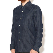 Charger l'image dans la galerie, Work LS Shirt Japanese Dots Denim Blue Stone Wash