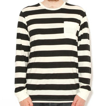 Charger l'image dans la galerie, Marvin LS Tee Cotton Jersey Black/White