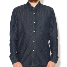 Charger l'image dans la galerie, Work LS Shirt Japanese Dots Denim Blue Stone Wash
